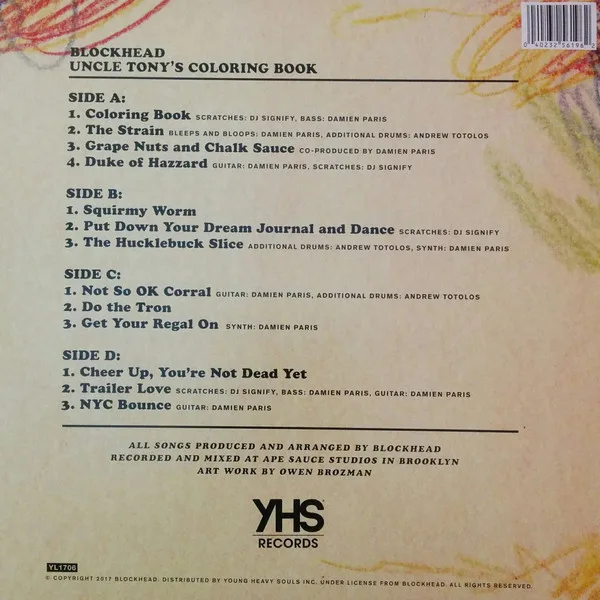 Album cover for Uncle Tony's Coloring Book by Blockhead