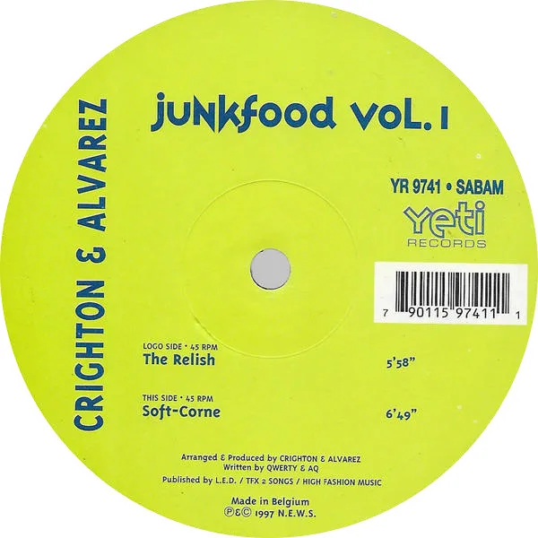 Album cover for Junkfood Vol. I by Crighton & Alvarez