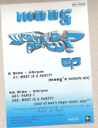 Album cover for What's A Party? EP by Moog (3)