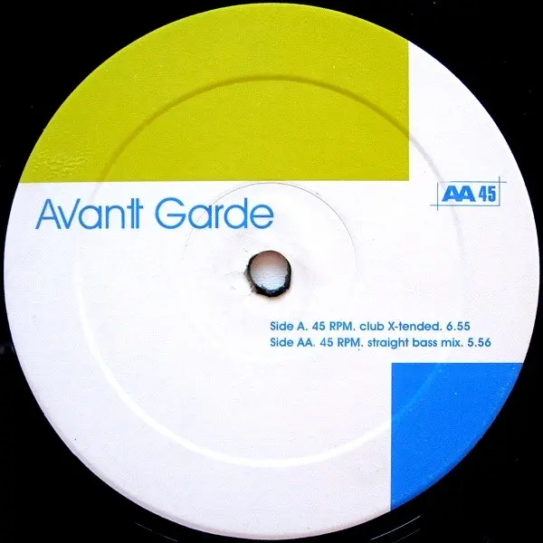 Avant Garde - Get Down, Electronic, House, 1999 - Vendetta Records, Spain, Vinyl 1x 12", 45 RPM