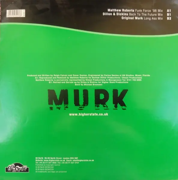 MURK - Reach For Me, Electronic, Garage House, House, 1998 - 99 North, UK, Vinyl 1x 12"