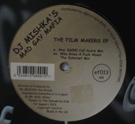 Mad Gay Mafia - The Film Makers EP, Electronic, Hard Trance, 2001 - Ef.adrine, UK, Vinyl 1x 12", EP