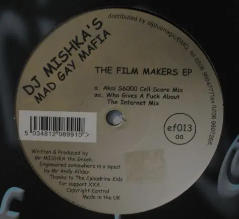 Mad Gay Mafia - The Film Makers EP, Electronic, Hard Trance, 2001 - Ef.adrine, UK, Vinyl 1x 12", EP