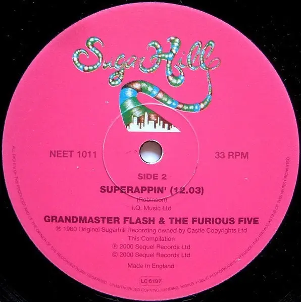 Grandmaster Flash & The Furious Five - Freedom / Superappin', Electronic, Hip Hop, Breaks, 2000 - Sequel Records, UK, Vinyl 1