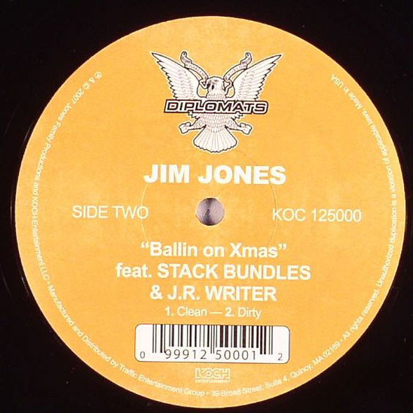 Jim Jones (2) - We Fly High (Remix) / Ballin On Xmas, Hip Hop, Thug Rap, 2007 - Diplomats, Koch Entertainment, US, Vinyl 1x 1