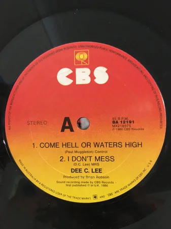 Album cover for Come Hell Or Waters High by Dee C. Lee
