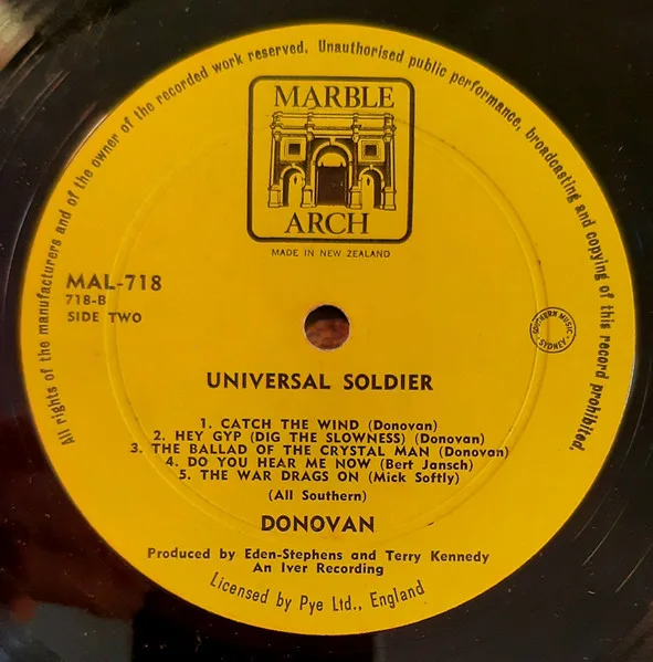 Album cover for Universal Soldier by Donovan