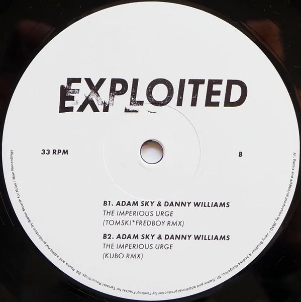 Album cover for The Imperious Urge by Adam Sky & Danny Williams (9)