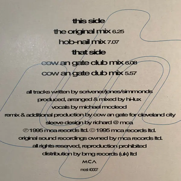 Ultra High - Stay With Me, Electronic, Euro House, Trance, 1995 - MCA Records, UK, Vinyl 1x 12", 33 ⅓ RPM, Single