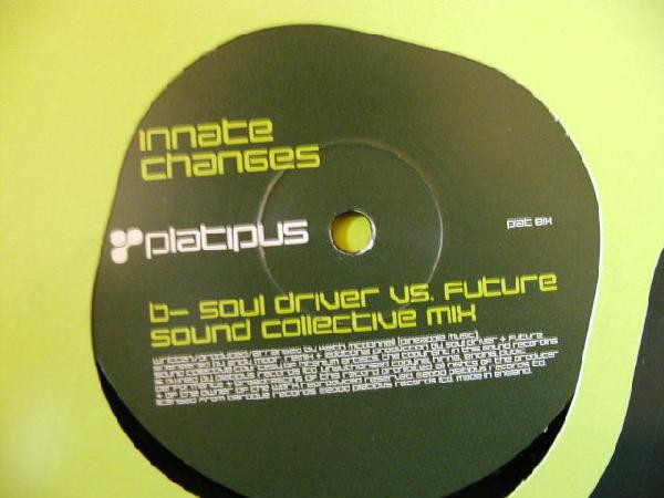 Innate - Changes, Electronic, Progressive House, Progressive Trance, 2001 - Platipus, UK, Vinyl 1x 12", 33 ⅓ RPM, 45 RPM
