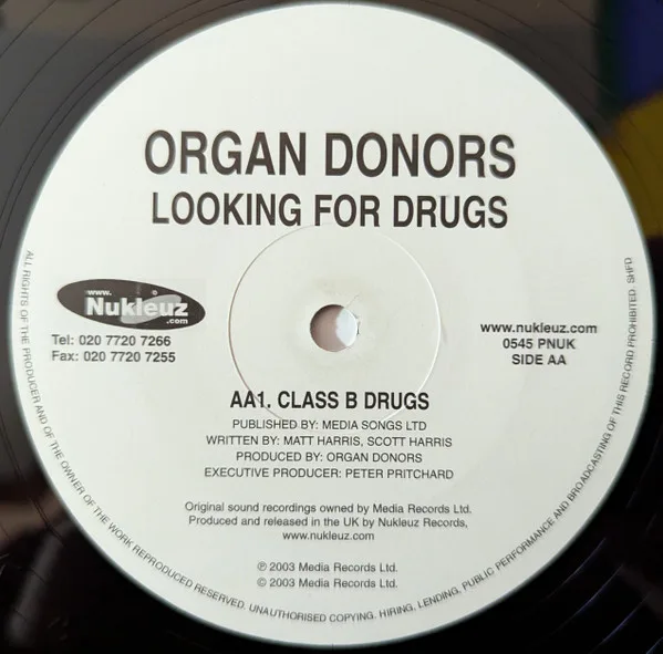 Album cover for Looking For Drugs by Organ Donors