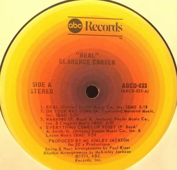 Clarence Carter - Real, Funk / Soul, Soul, 1974 - ABC Records, US, Vinyl 1x LP, Album