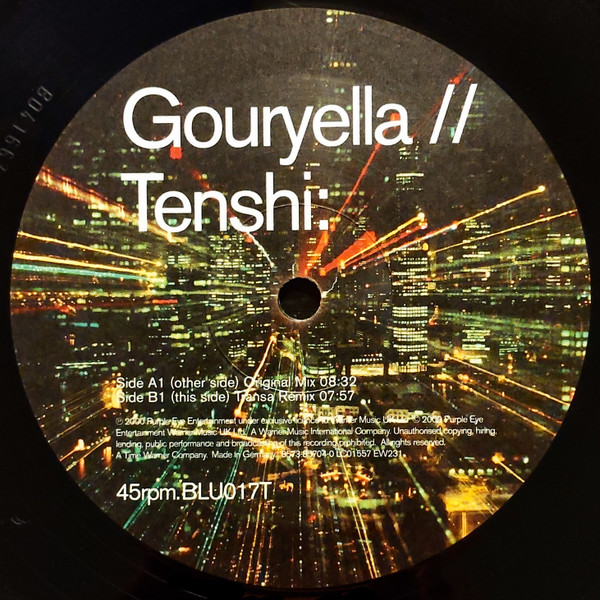 Gouryella - Tenshi, Electronic, Trance, 2000 - Code Blue, UK, Vinyl 1x 12", 45 RPM
