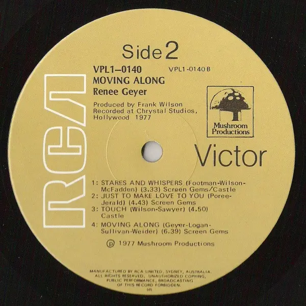 Renee Geyer - Moving Along, Funk / Soul, Disco, Funk, 1977 - RCA Victor, Australia, Vinyl 1x LP, Album