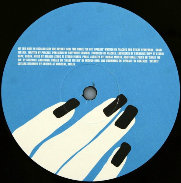 Peaches - Operate, Electronic, Breaks, Electro, Synth-pop, 2003 - XL Recordings, UK, Vinyl 1x 12", 45 RPM