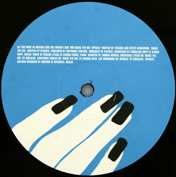 Peaches - Operate, Electronic, Breaks, Electro, Synth-pop, 2003 - XL Recordings, UK, Vinyl 1x 12", 45 RPM