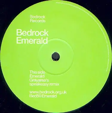 Bedrock - Emerald (Grayarea Mix), Electronic, Progressive Breaks, 2003 - Bedrock Records, UK, Vinyl 1x 12", Single Sided, Etc