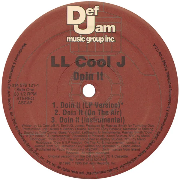 Album cover for Doin It by LL Cool J