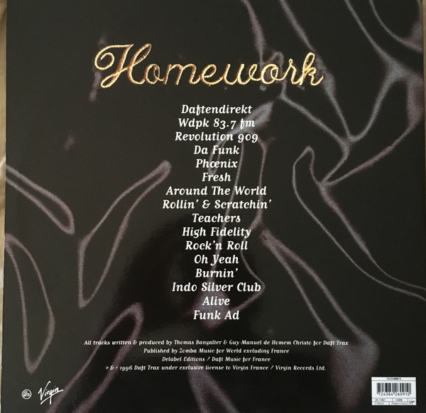 Daft Punk - Homework, Electronic, Disco, Electro, French House, House, Techno, 2001 - Soma Quality Recordings, Virgin, Europe