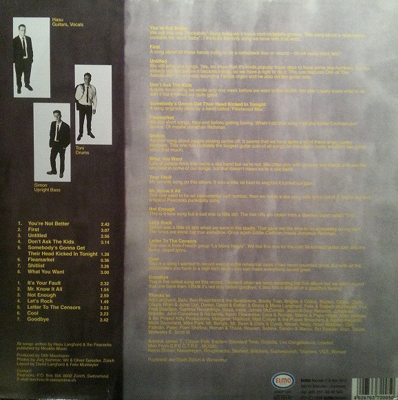 Peacocks - In Without Knockin', Rock, Psychobilly, Rockabilly, 1998 - Elmo Records, Germany, Vinyl 1x LP, Album