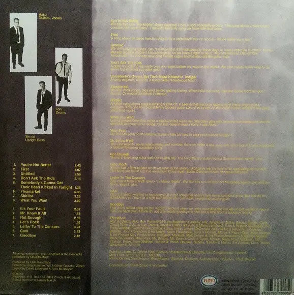 Peacocks - In Without Knockin', Rock, Psychobilly, Rockabilly, 1998 - Elmo Records, Germany, Vinyl 1x LP, Album