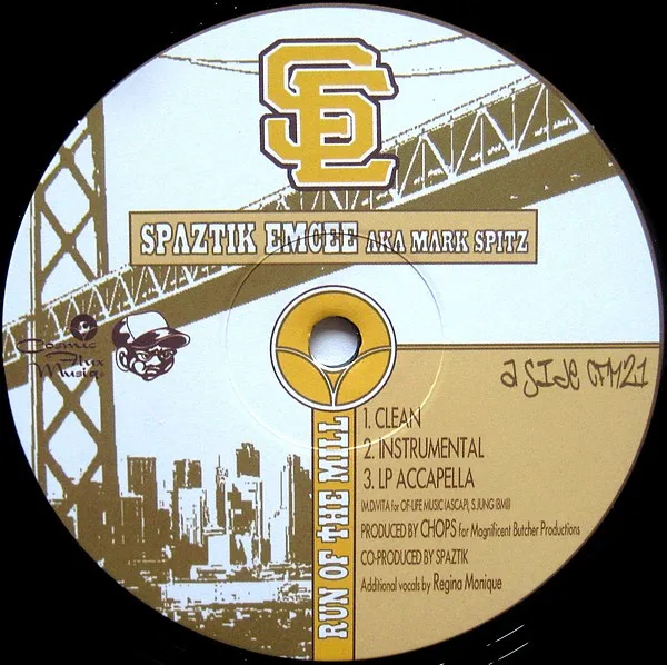 Album cover for Run Of The Mill (Remix) / We Three Kings by Spaztik MC AKA Mark Spitz