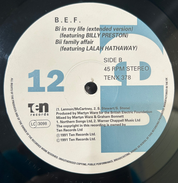 British Electric Foundation Featuring Green Gartside - I Don't Know Why I Love You (But I Love You), Electronic, Downtempo, 1