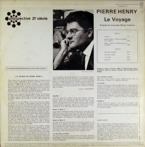 Pierre Henry - Le Voyage (D'Après Le Livre Des Morts Tibétain), Classical, Electronic, Experimental, Musique Concrète, 1967 -