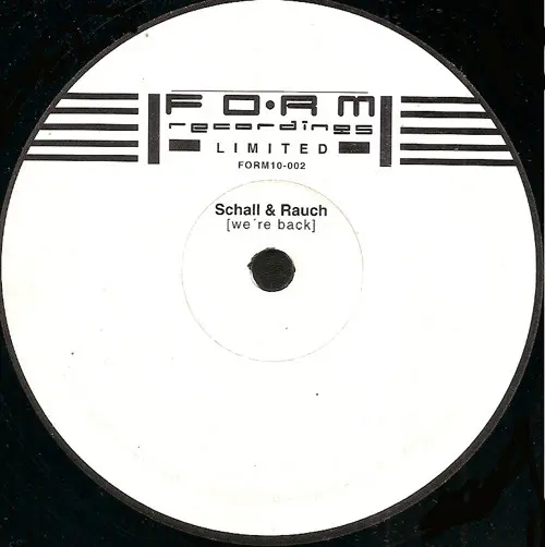 Schall & Rauch - We're Back, Electronic, Techno, 2001 - Form Recordings, Germany, Vinyl 1x 10", Limited Edition