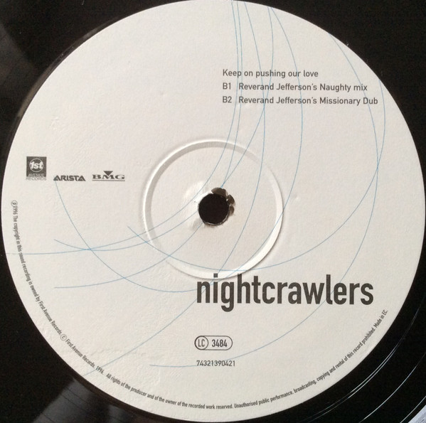 Nightcrawlers Featuring John Reid And Alisha Warren - Keep On Pushing Our Love, Electronic, House, 1996 - 1st Avenue Records,
