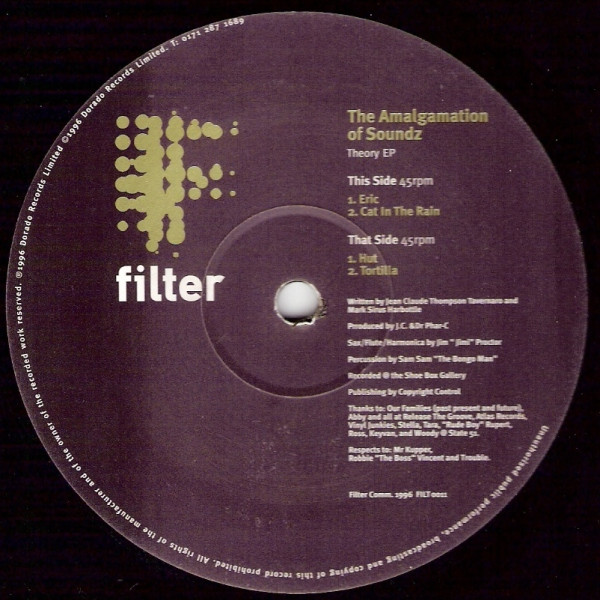 Amalgamation Of Soundz, The - Theory EP, Electronic, Breaks, Drum n Bass, Future Jazz, 1996 - Filter, UK, Vinyl 1x 12", EP, 3