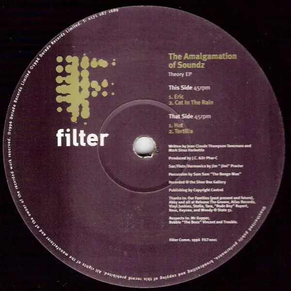 Amalgamation Of Soundz, The - Theory EP, Electronic, Breaks, Drum n Bass, Future Jazz, 1996 - Filter, UK, Vinyl 1x 12", EP, 3