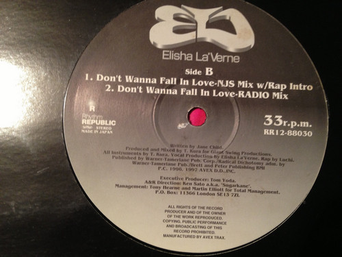 Elisha La'Verne - Say Yeah! / Don't Wanna Fall In Love, Hip Hop, RnB/Swing, 1997 - Rhythm Republic, Japan, Vinyl 1x 12"