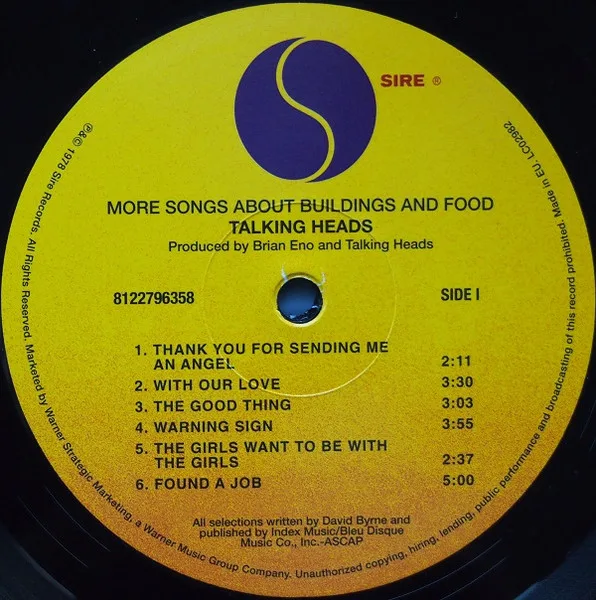 Album cover for More Songs About Buildings And Food by Talking Heads