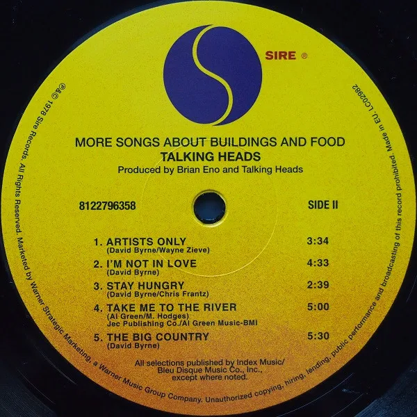 Album cover for More Songs About Buildings And Food by Talking Heads