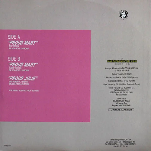 Album cover for Proud Mary by Baby Dolls