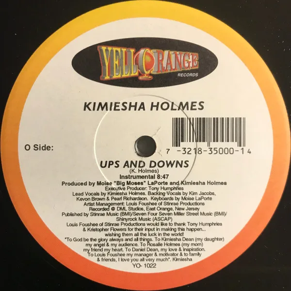 Album cover for Ups And Downs by Kimiesha Holmes