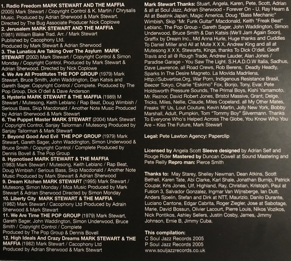 Mark Stewart Featuring Maffia & Pop Group, The - Kiss The Future, Electronic, Rock, Disco, New Wave, Punk, 2005 - Soul Jazz R