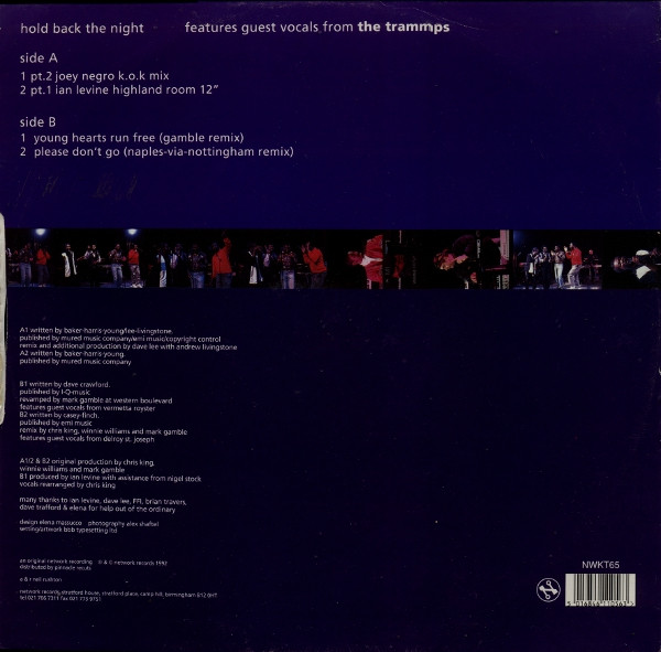 K.W.S. - Hold Back The Night - 1992 - Disco, Garage House - Network Records - Vinyl 1x 12", 33 ⅓ RPM