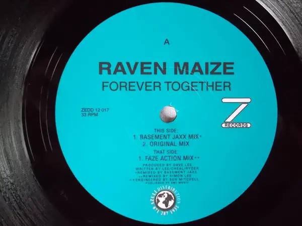 Raven Maize - Forever Together, Electronic, Deep House, House, 1996 - Z Records, UK, Vinyl 1x 12", 33 ⅓ RPM