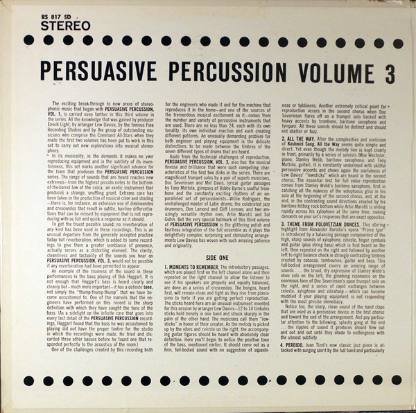 Command All-Stars, The - Persuasive Percussion Volume 3 - 1960 - Big Band - Command - Vinyl 1x LP, Album, Stereo
