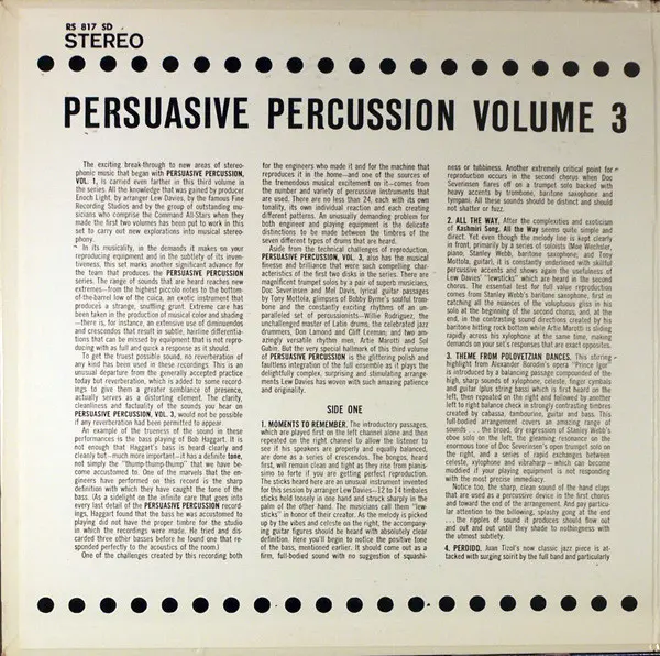 Command All-Stars, The - Persuasive Percussion Volume 3 - 1960 - Big Band - Command - Vinyl 1x LP, Album, Stereo
