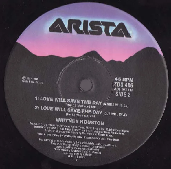 Album cover for Love Will Save The Day by Whitney Houston