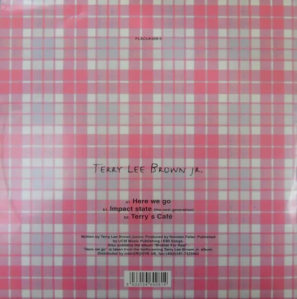 Terry Lee Brown Jr. - Here We Go, Electronic, House, Tech House, 1998 - Plastic City UK, UK, Vinyl 1x 12", 45 RPM