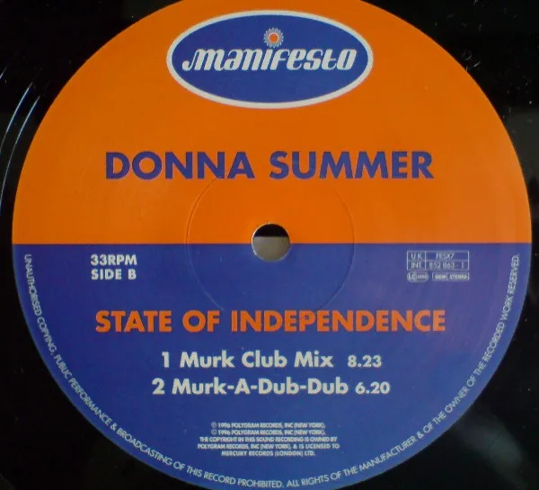 Album cover for State Of Independence by Donna Summer