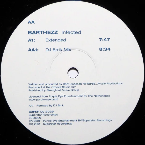 Album cover for Infected by Barthezz