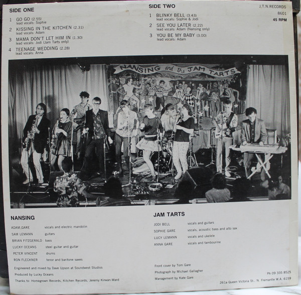 Nansing And Jam Tarts, The - Go Go Go, Pop, 1986 - JTN Records, Australia, Vinyl 1x 12", 45 RPM, Mini-Album