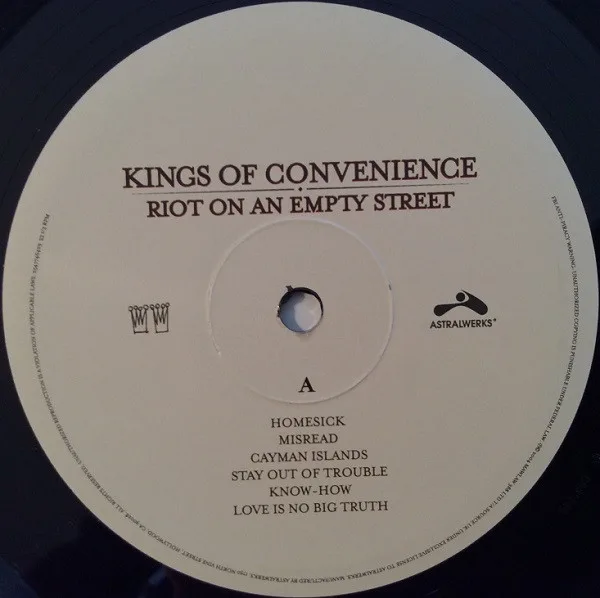 Album cover for Riot On An Empty Street by Kings Of Convenience