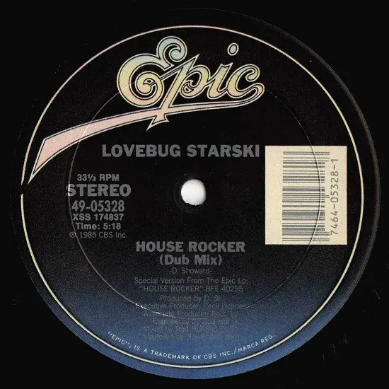 Lovebug Starski - House Rocker, Hip Hop, 1986 - Epic, US, Vinyl 1x 12", 33 ⅓ RPM