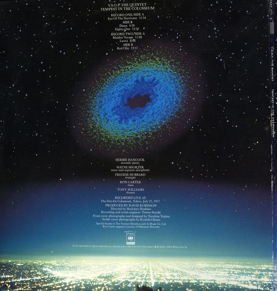 V.S.O.P. Quintet, The - Tempest In The Colosseum, Jazz, Contemporary Jazz, Hard Bop, 1977 - CBS/Sony, Japan, Vinyl 2x LP, Alb